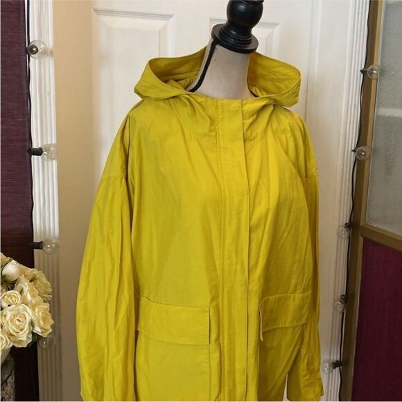 Eileen Fisher Women's Yellow Hooded Jacket, XL - Picture 8 of 16